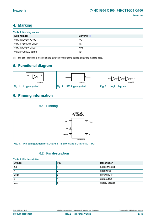 74HC1G04-Q100