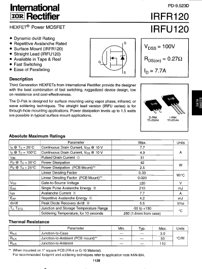 IRFU120TR