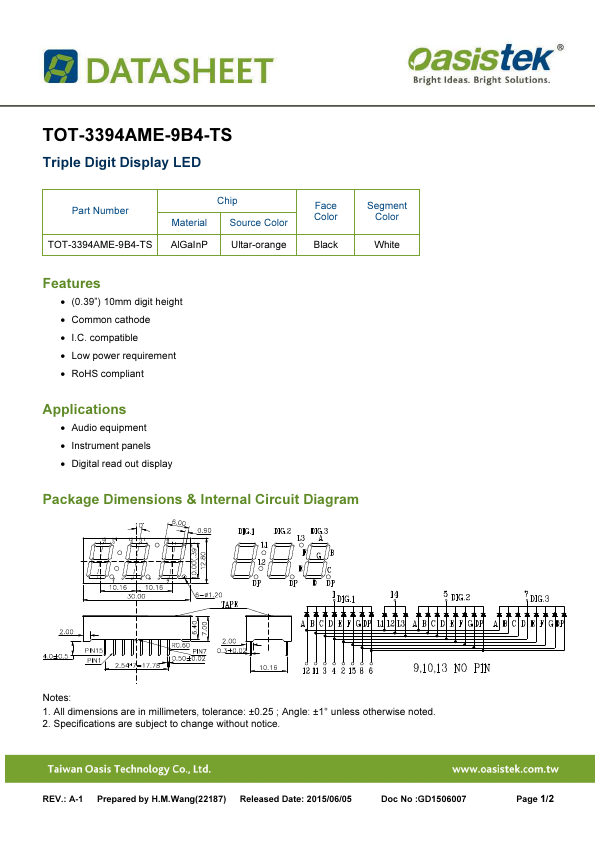 TOT-3394AME-9B4-TS