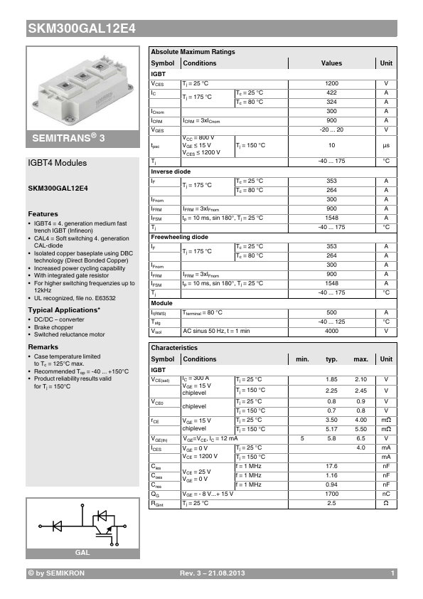 SKM300GAL12E4