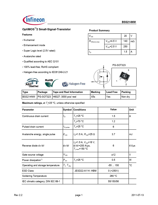 BSS214NW