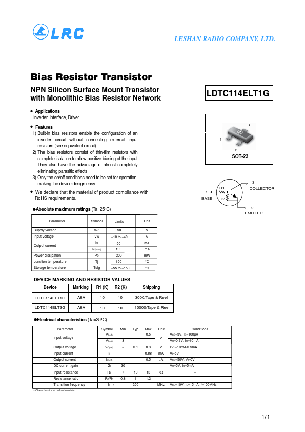 LDTC114ELT3G