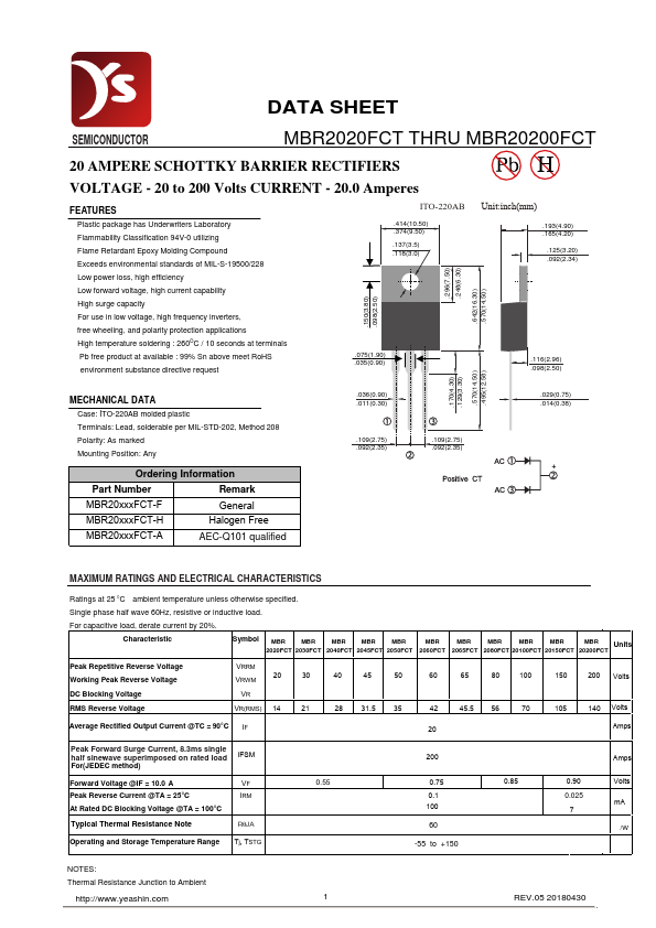 MBR2040FCT