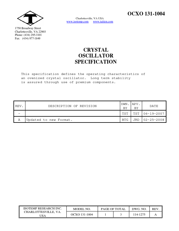 OCXO131-1004