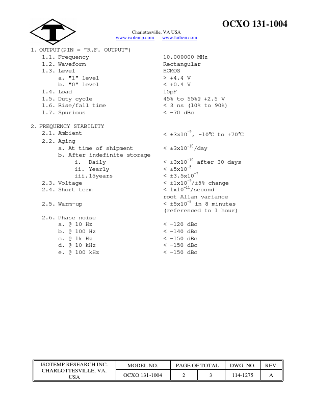 OCXO131-1004