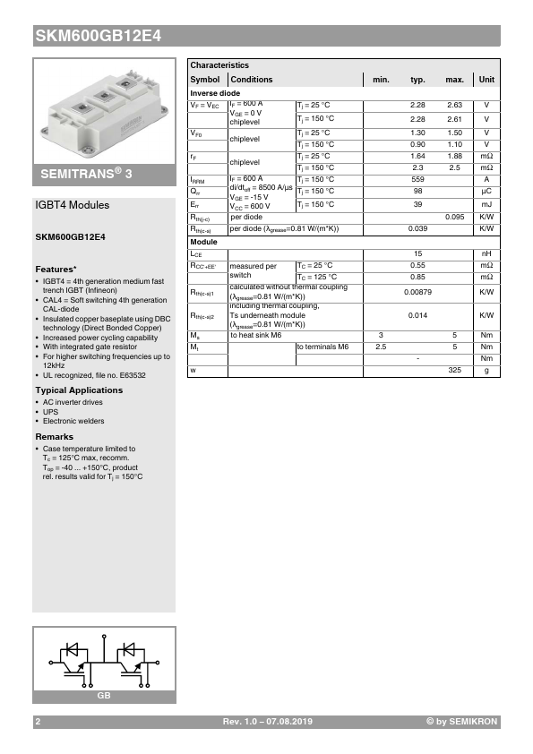 SKM600GB12E4