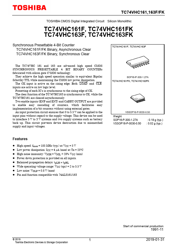 TC74VHC161FK