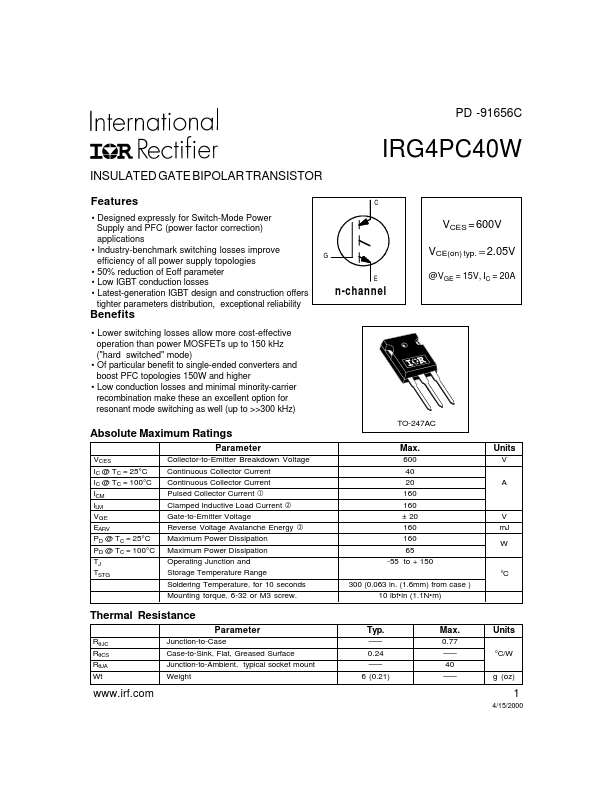 IRG4PC40W