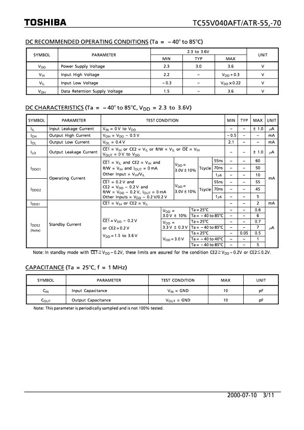 TC55V040AFT