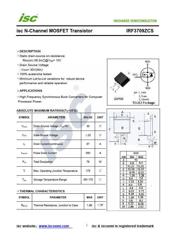 IRF3709ZCS