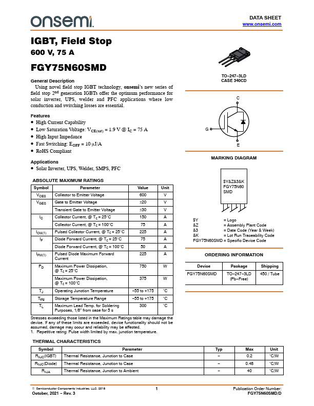 FGY75N60SMD