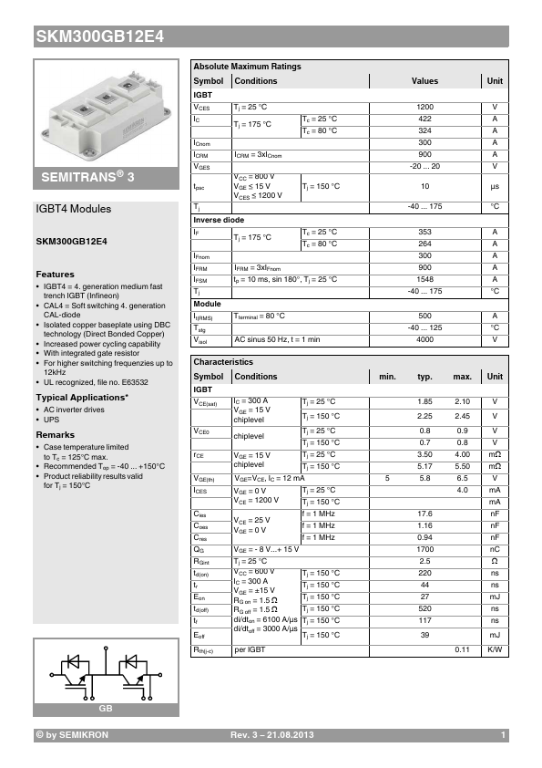 SKM300GB12E4