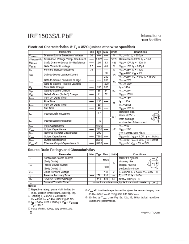 IRF1503SPBF