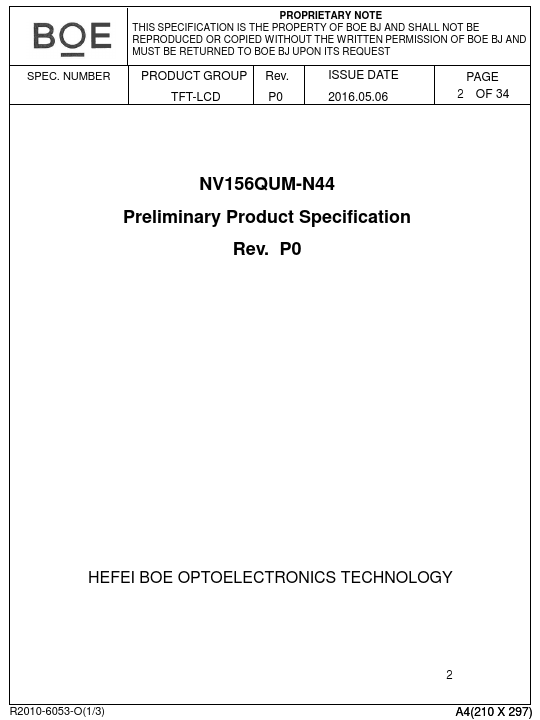 NV156QUM-N44