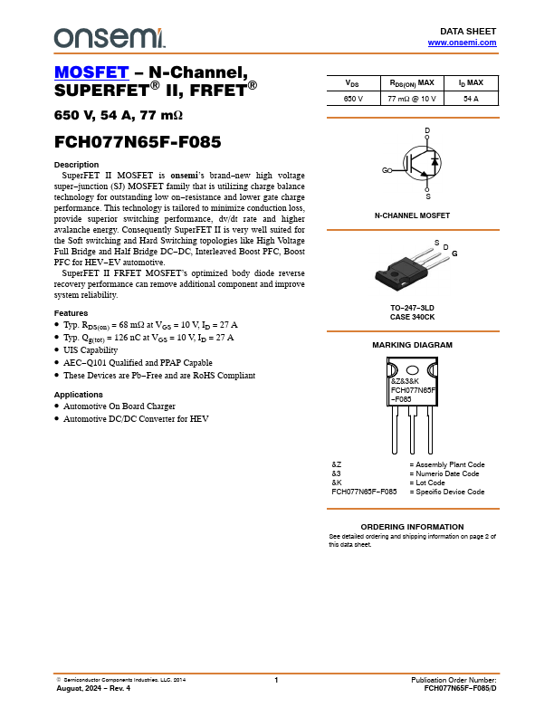 FCH077N65F-F085