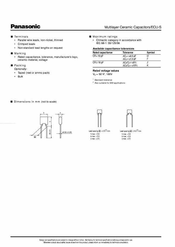 ECU-S1H272JCB