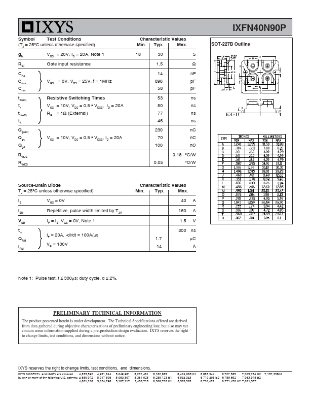 IXFN40N90P