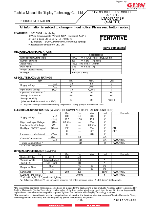 LTA057A343F