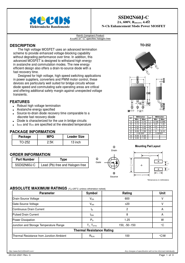 SSD02N60J-C