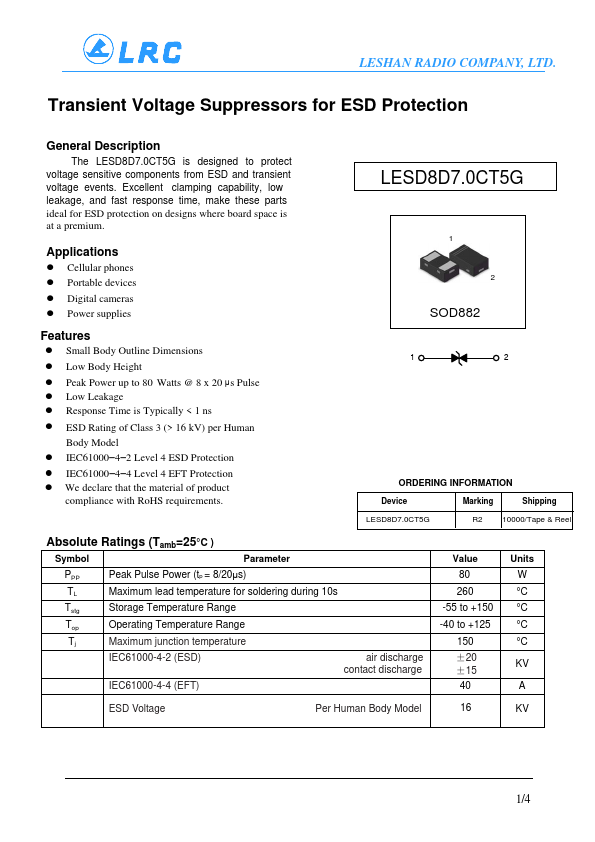 LESD8D7.0CT5G