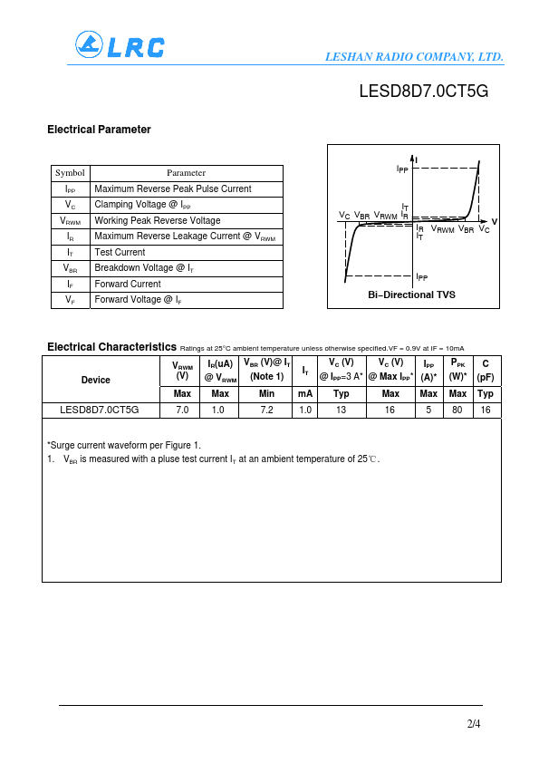 LESD8D7.0CT5G