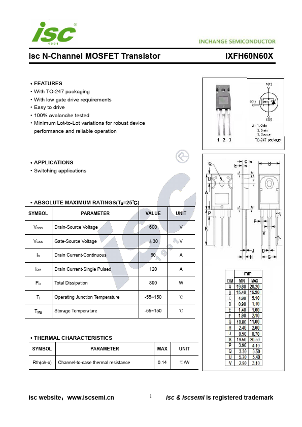 IXFH60N60X