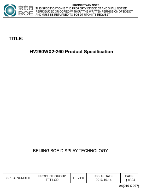 HV280WX2-260