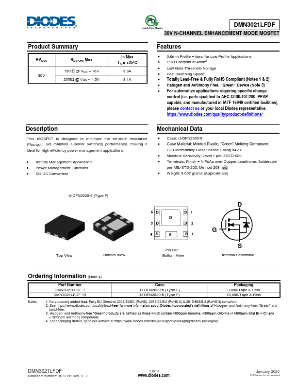 DMN3021LFDF