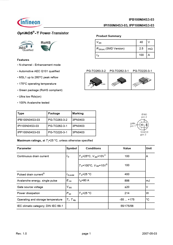 IPB100N04S3-03