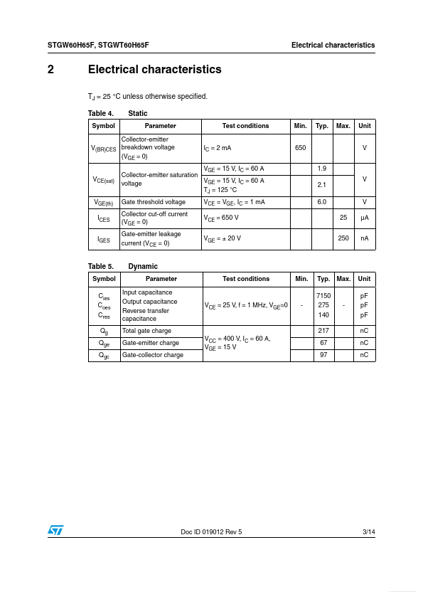 STGW60H65F