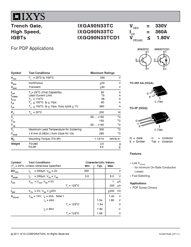 IXGQ90N33TCD1