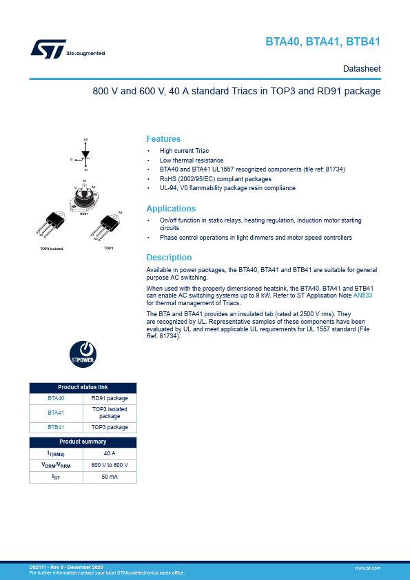 BTA40-600A