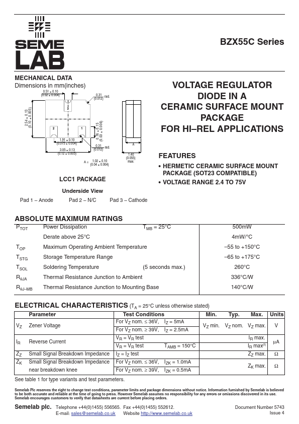 BZX55C20