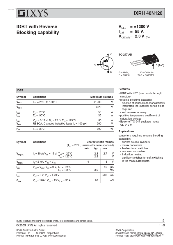 IXRH40N120