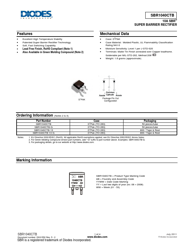 SBR1040CTB