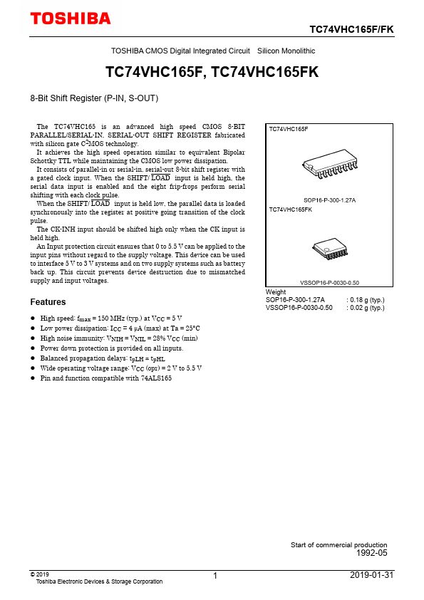 TC74VHC165F