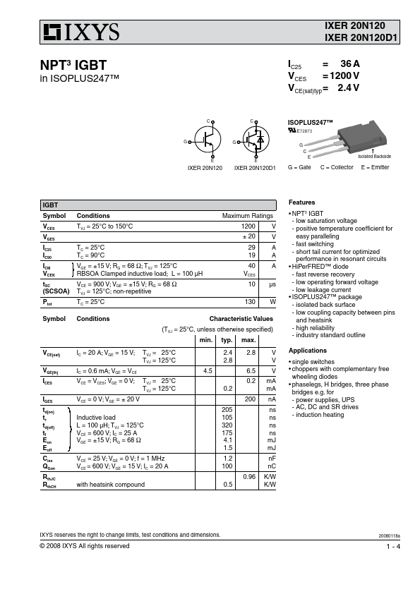 IXER20N120