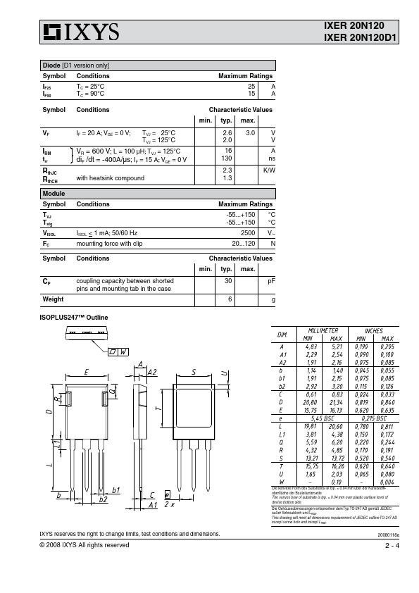 IXER20N120