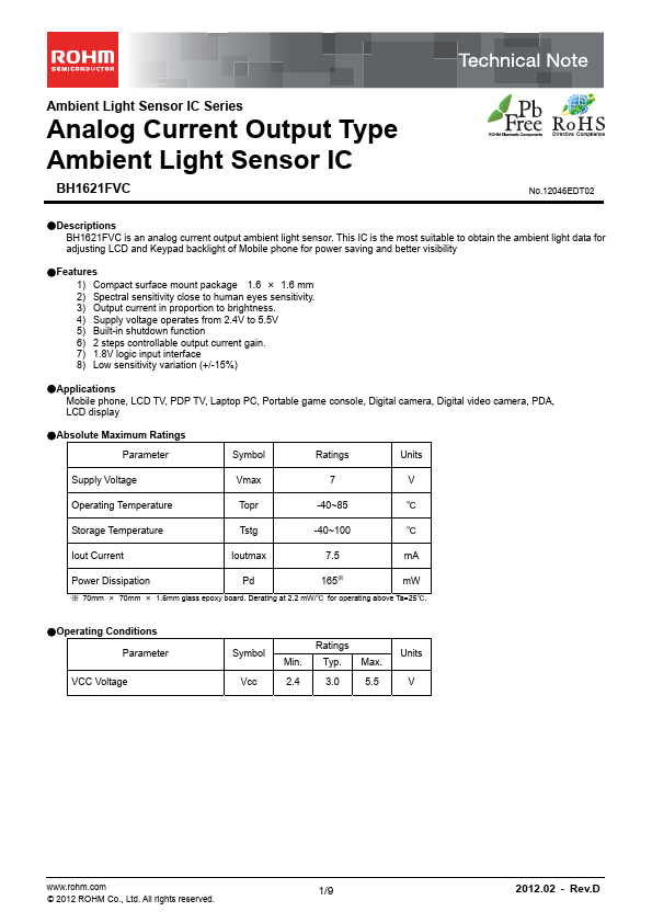 BH1621FVC