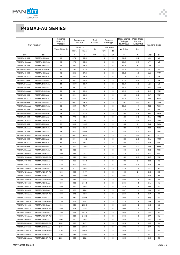 P4SMAJ210CA-AU