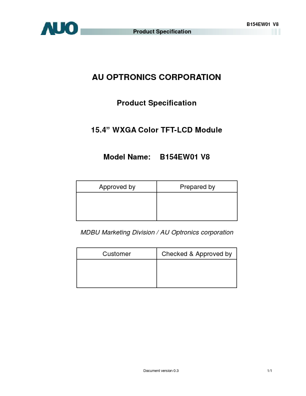 B154EW01-V8