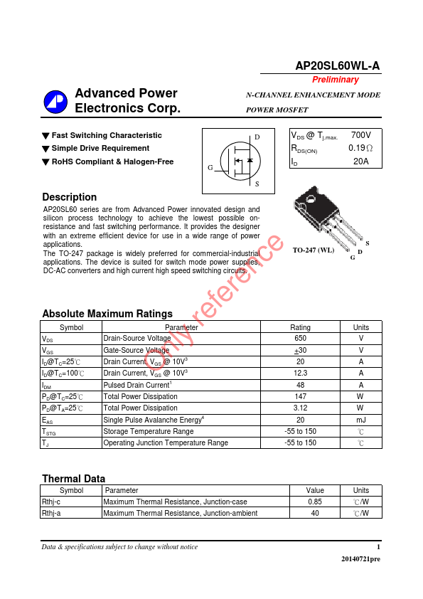 AP20SL60WL-A