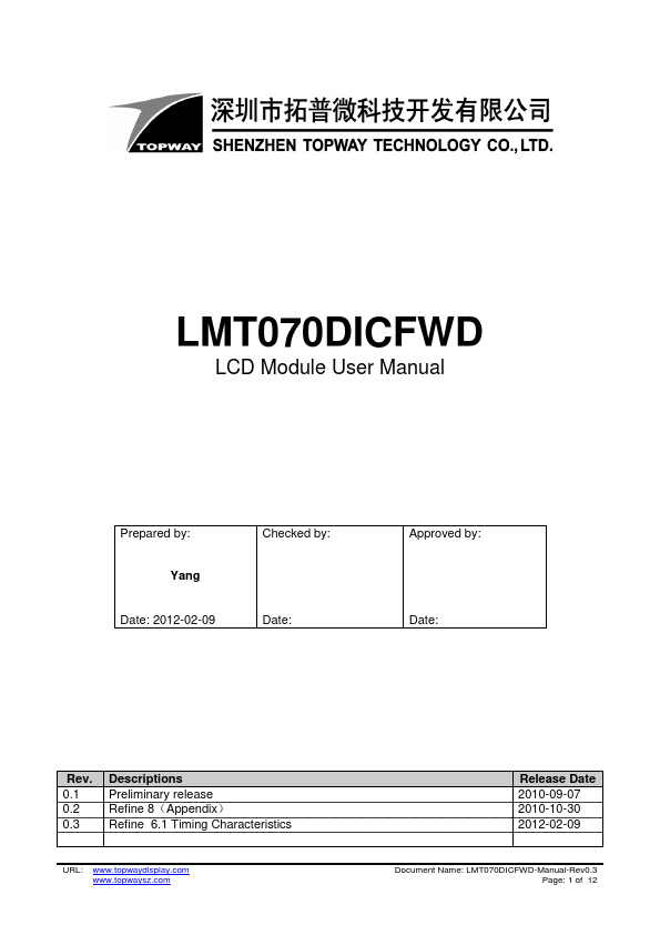 LMT070DICFWD