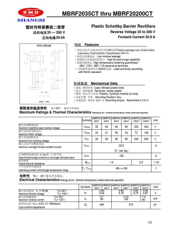 MBRF2060CT