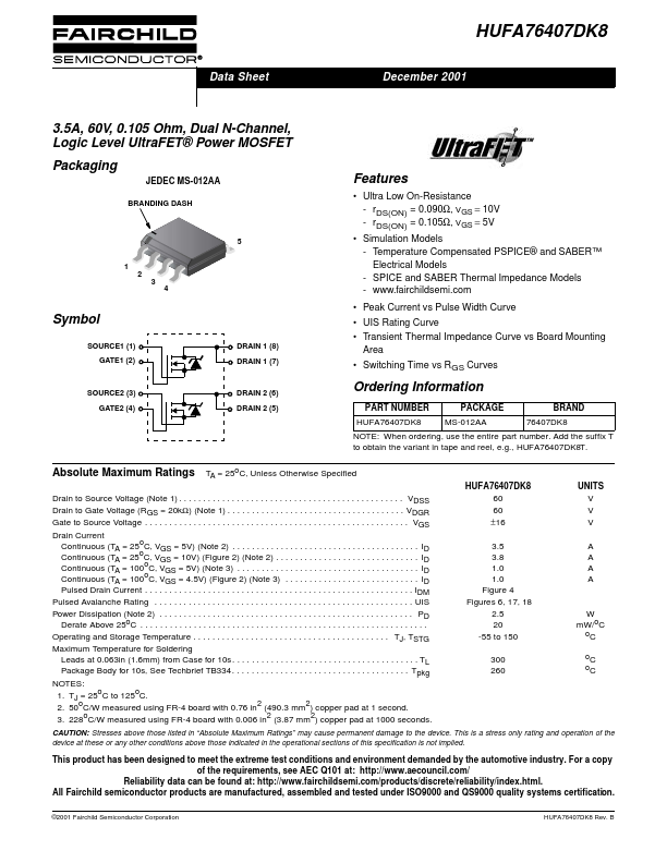 HUFA76407DK8