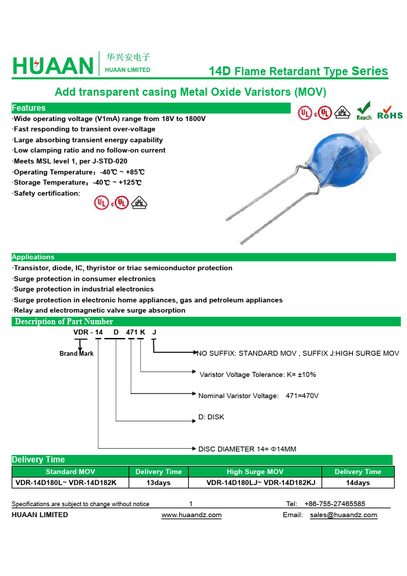 VDR-14D680K