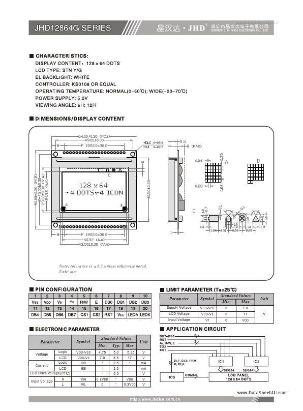 JHD12864G