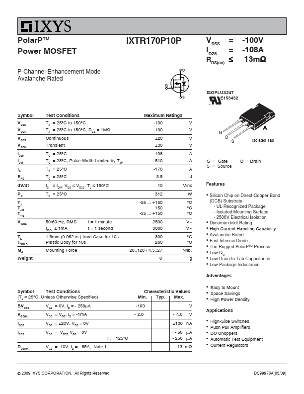 IXTR170P10P