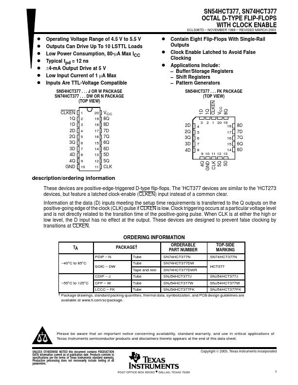 SNJ54HCT377W