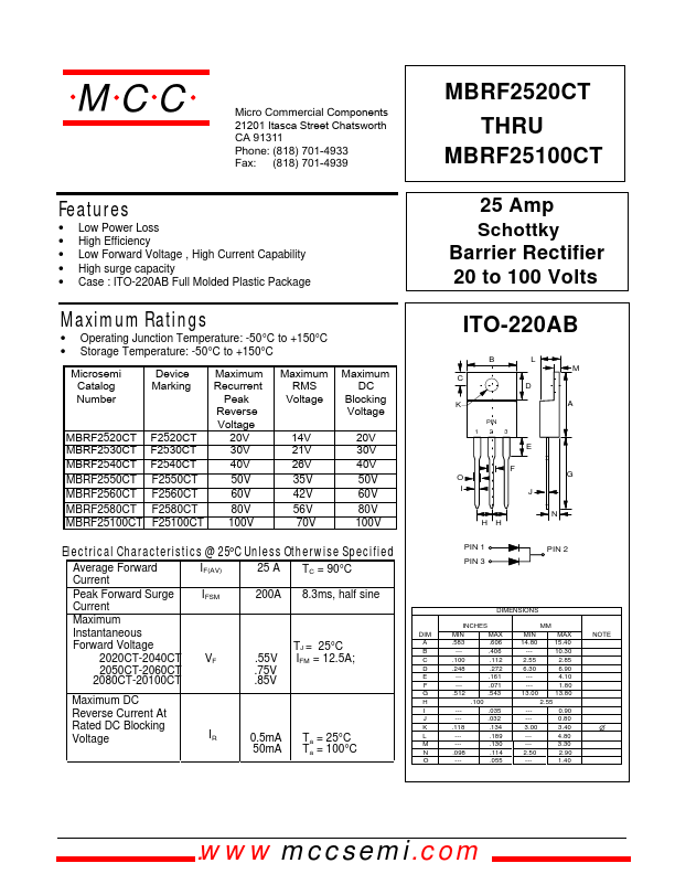 MBRF2520CT